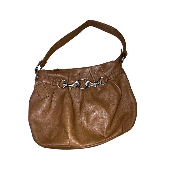 Vintage Y2K St. John's Bay Brown Genuine Leather Shoulder Bag Hobo purse - Picture 1 of 7